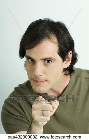Man, pointing at camera, head and shoulders, portrait View Large Photo Image Stock Image - Man, pointing at camera, head and shoulders, portrait. Fotosearch