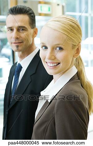 Stock Photography - Two business associates, portrait. Fotosearch