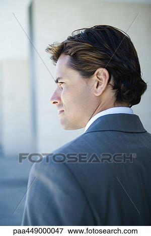 Businessman, head and shoulders, rear view, portrait View Large Photo Image Stock Photo - Businessman, head and shoulders, rear view, portrait. Fotosearch