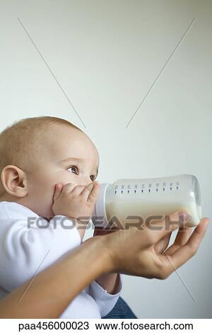 baby drinking bottle