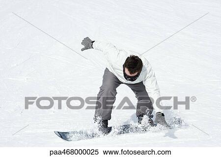 Snowboarding bending forward, trying to keep balance View Large Photo Image Stock Photography - Snowboarding bending forward, trying to keep balance. Fotosearch
