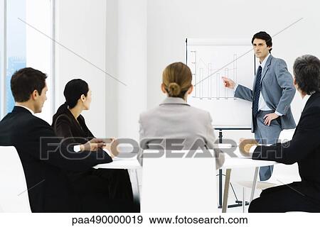 Stock Photo - Executives listening to presentation. Fotosearch