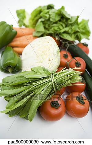 Stock Image - Assorted fresh vegetables, close-up. Fotosearch