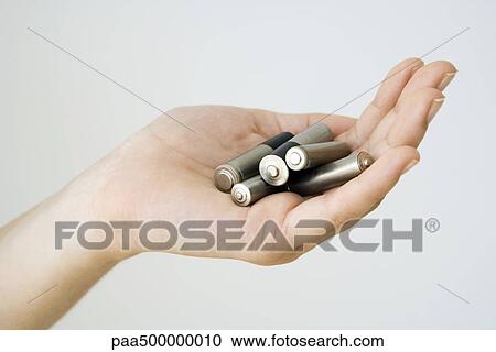 Handful of batteries, close-up View Large Photo Image Stock Image - Handful of batteries, close-up. Fotosearch