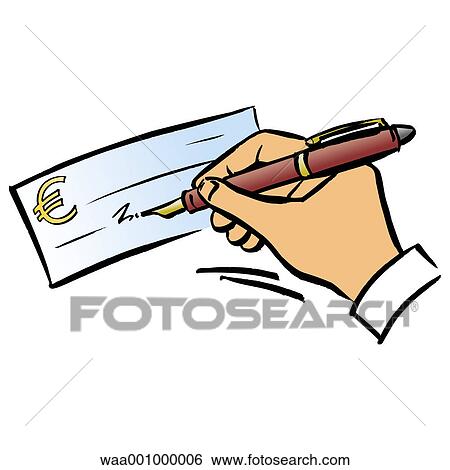 Stock Illustration - cheques, change, upheaval, evolution, 2002, pay. Fotosearch