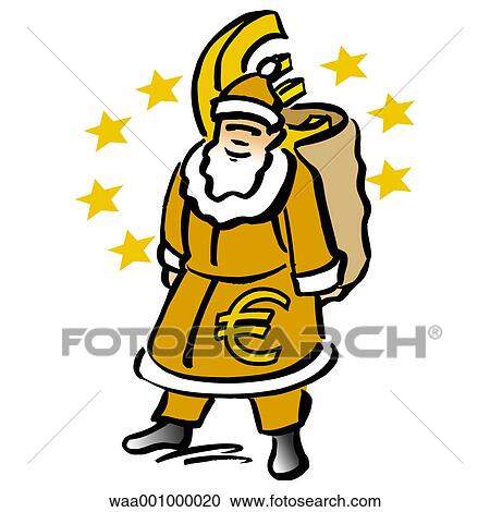 Clipart - Father, Christmas, change, upheaval, evolution, 2002, arrival. Fotosearch