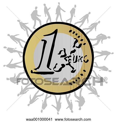 Clip Art - men, finances, European, day, raise, dawn. Fotosearch