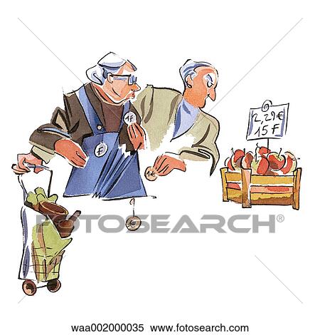 drawings, food, numbers, one, tradesmen, trade View Large Illustration Stock Illustration - drawings, food, numbers, one, tradesmen, trade. Fotosearch