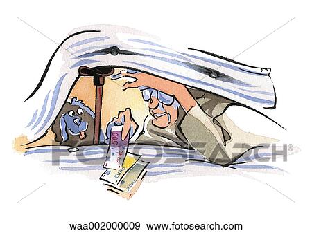 Stock Illustration - drawings, fortune, richness, capital, thrifty, save, profit. Fotosearch