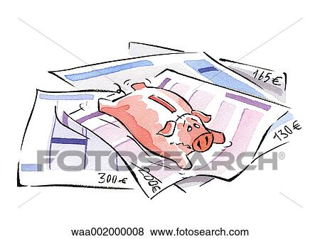 Stock Illustration - drawings, inflation, raise, spend, extravagant, expenditure. Fotosearch