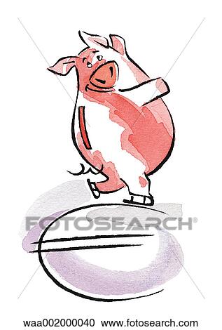 drawings, objects, humorous, humour, illustrations, animals, pigs View Large Illustration Clipart - drawings, objects, humorous, humour, illustrations, animals, pigs. Fotosearch