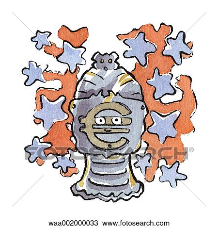 drawings, objects, people, illustrations, humour, humorous, helmets View Large Illustration Drawing - drawings, objects, people, illustrations, humour, humorous, helmets. Fotosearch