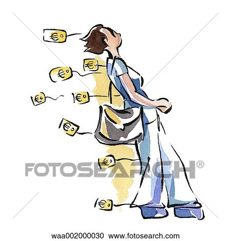 Clipart - drawings, spend, extravagant, expenditure, epsilon, symbols. Fotosearch