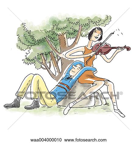 drawing, holidays, leisure, affinities, accomplices, complicity, close View Large Illustration Clipart - drawing, holidays, leisure, affinities, accomplices, complicity, close. Fotosearch