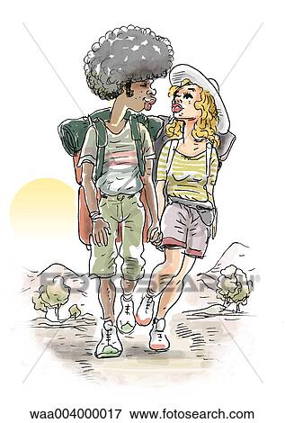 drawing, holidays, leisure, trips, travel, traveller View Large Illustration Stock Illustration - drawing, holidays, leisure, trips, travel, traveller. Fotosearch