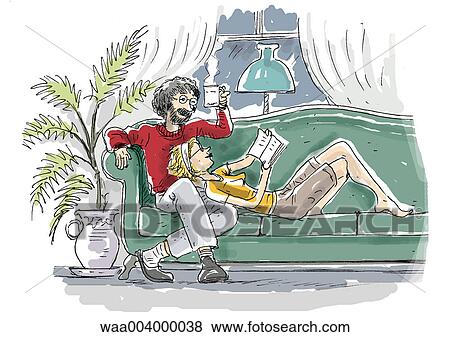 drawing, understanding, duo, affinities, accomplices, complicity, close View Large Illustration Stock Illustration - drawing, understanding, duo, affinities, accomplices, complicity, close. Fotosearch