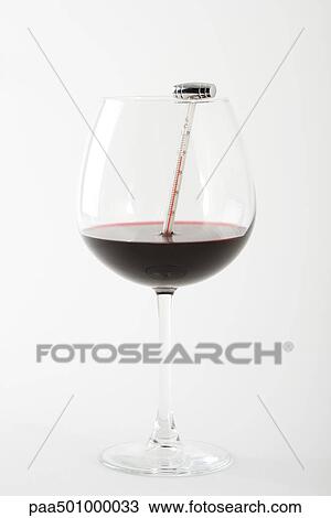 Thermometer in glass of red wine View Large Photo Image Stock Image - Thermometer in glass of red wine. Fotosearch