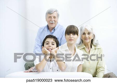 Three generation family, portrait View Large Photo Image Stock Image - Three generation family, portrait. Fotosearch