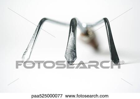 Gardening fork, extreme close-up View Large Photo Image Stock Photo - Gardening fork, extreme close-up. Fotosearch