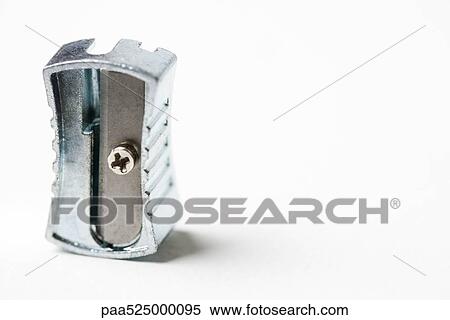 Metal pencil sharpener, close-up View Large Photo Image Stock Photography - Metal pencil sharpener, close-up. Fotosearch