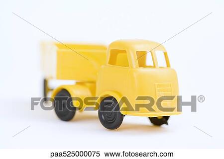 Stock Photography - Toy truck with trailer, close-up. Fotosearch