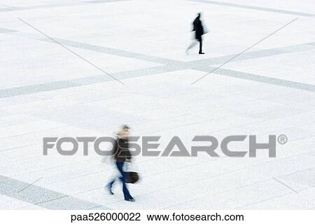 Pedestrians crossing public square View Large Photo Image Stock Image - Pedestrians crossing public square. Fotosearch