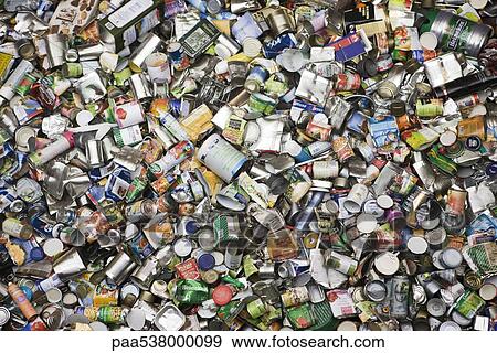 Stock Photo - Discarded aluminum cans, full frame. Fotosearch