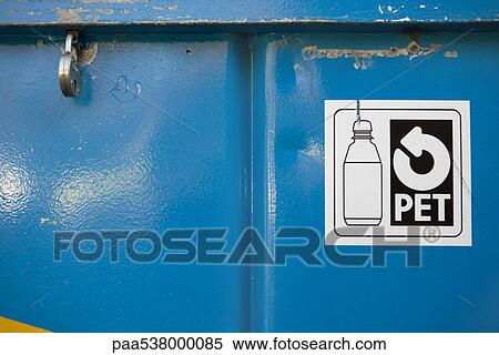 Stock Photography - Recycling bin, close-up. Fotosearch