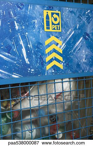 Stock Photo - Recycling bin for polyethylene bottles. Fotosearch