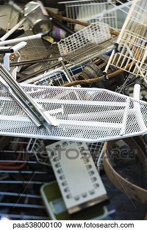 Stock Image - Scrap metal, full frame. Fotosearch