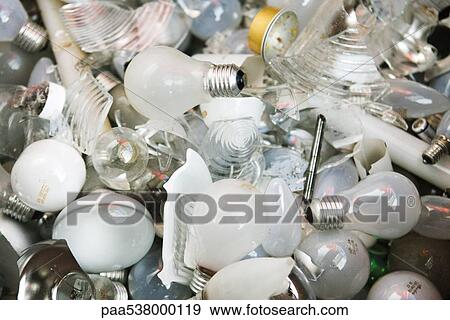 Stock Photo - Used light bulbs, close-up. Fotosearch