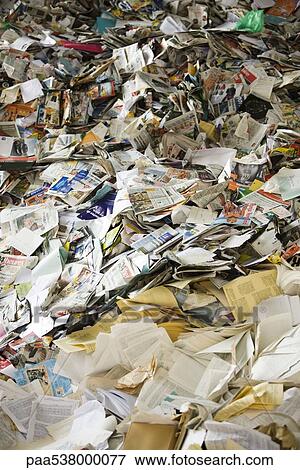 Stock Photo - Waste paper, full frame. Fotosearch