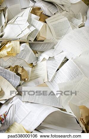 Stock Photograph - Waste paper, full frame. Fotosearch