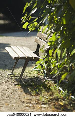 Park bench View Large Photo Image Stock Image - Park bench. Fotosearch