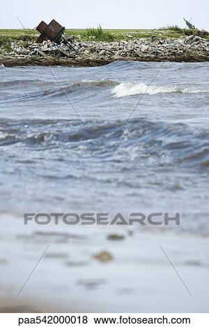 Polluted shore View Large Photo Image Stock Photo - Polluted shore. Fotosearch