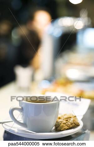 Coffee cup, cookie View Large Photo Image Stock Photography - Coffee cup, cookie. Fotosearch
