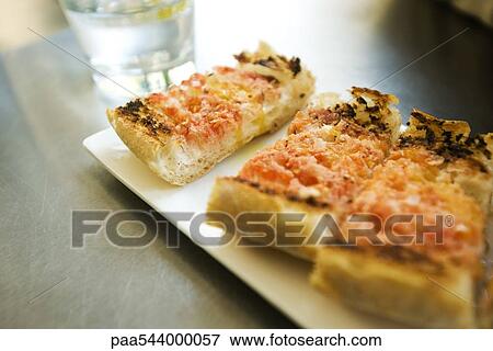 Stock Photo - Slices of focaccia bread. Fotosearch