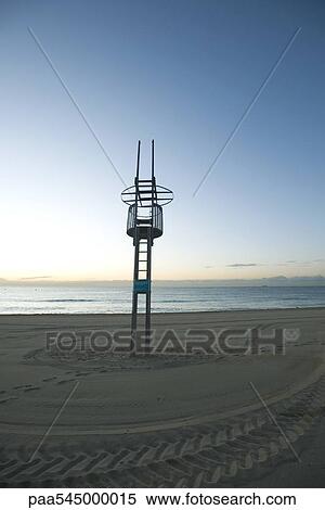 Lifeguard chair on beach View Large Photo Image Stock Photography - Lifeguard chair on beach. Fotosearch