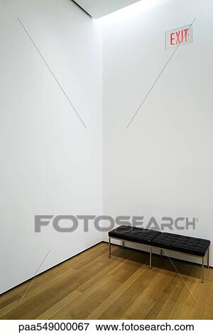 Bench in empty waiting room View Large Photo Image Stock Photo - Bench in empty waiting room. Fotosearch