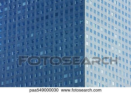 Stock Image - "Corner high rise office building, cropped". Fotosearch