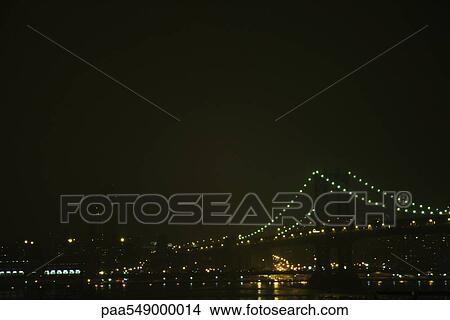 "Williamsburg Brigde at night, New York City" View Large Photo Image Picture - "Williamsburg Brigde at night, New York City". Fotosearch