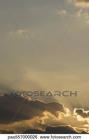 Sky with backlit clouds View Large Photo Image Stock Photograph - Sky with backlit clouds. Fotosearch
