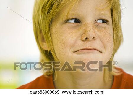Little boy frowning View Large Photo Image Stock Photo - Little boy frowning. Fotosearch