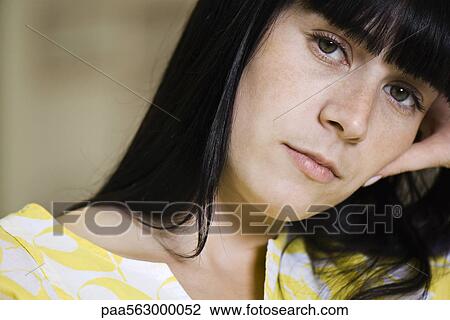 Young woman, portrait View Large Photo Image Stock Image - Young woman, portrait. Fotosearch