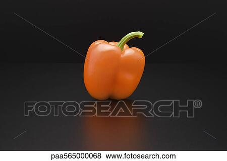 Stock Photo - Orange bell pepper. Fotosearch