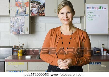 Arts and crafts teacher, portrait View Large Photo Image Stock Image - Arts and crafts teacher, portrait. Fotosearch