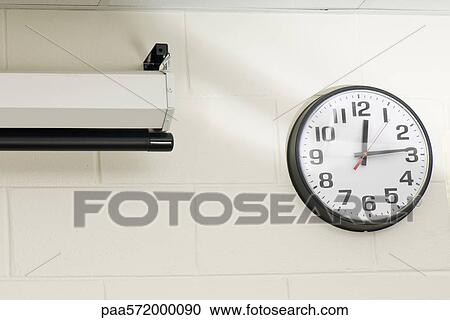 Clock on wall View Large Photo Image Stock Image - Clock on wall. Fotosearch