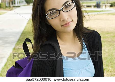 Female high school student, portrait View Large Photo Image Stock Image - Female high school student, portrait. Fotosearch