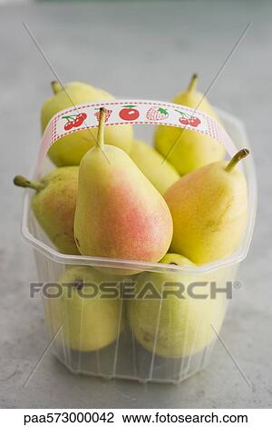 Pears in plastic container View Large Photo Image Stock Image - Pears in plastic container. Fotosearch