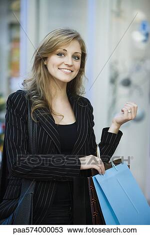 Shopper, portrait View Large Photo Image Stock Image - Shopper, portrait. Fotosearch